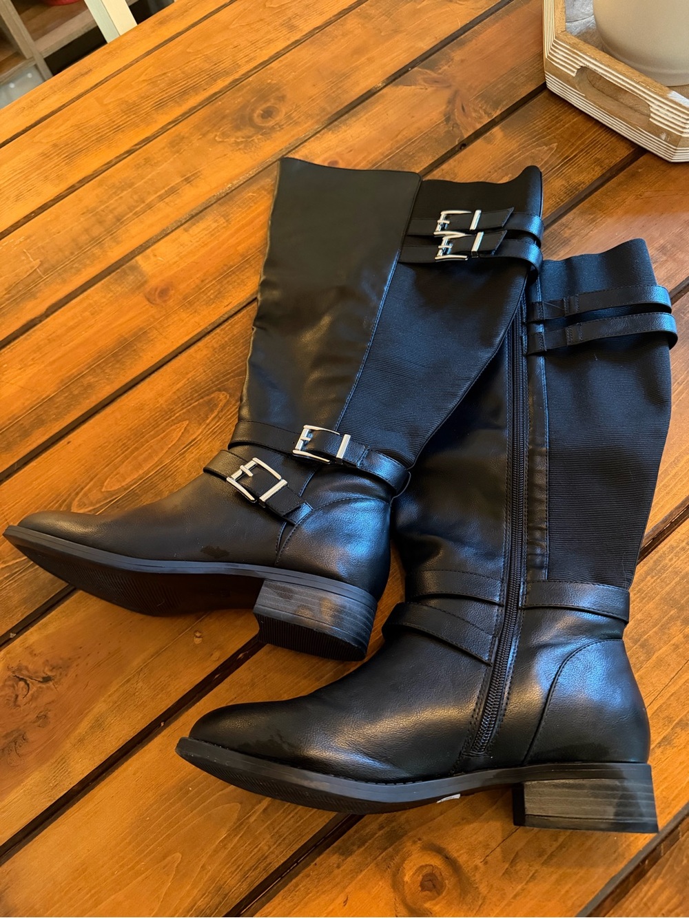 torrid Black Over-the-Knee Buckled Riding Boots